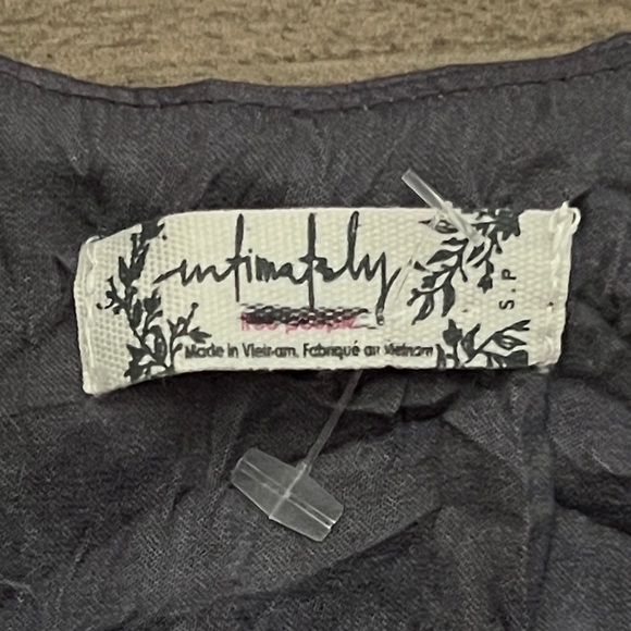 Free People Intimately Shine Time Cami SMALL NWOT Charcoal - Picture 10 of 16